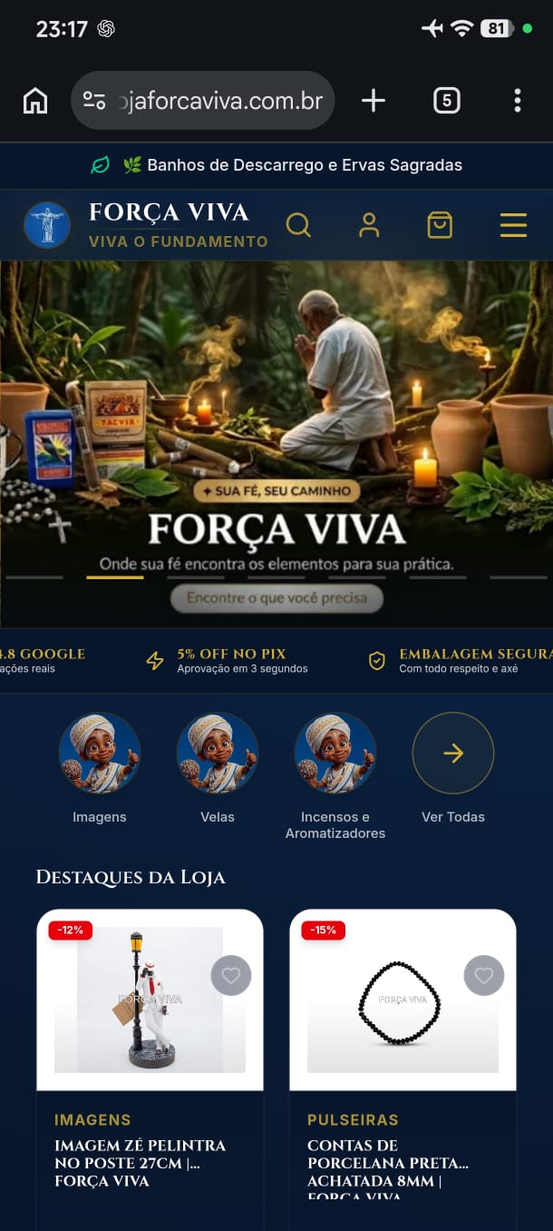 Loja Força Viva E-commerce